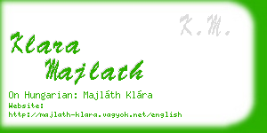 klara majlath business card